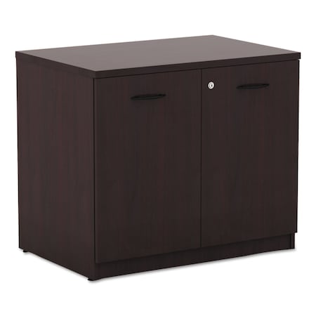 Alera Shelving Storage Cabinet, 29-1/2 in H, 34 in W, Mahogany, 1 Shelves ALEVA613622MY